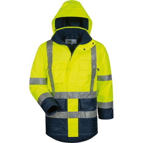 Gr .XS (42/44) JANNIS WARNSCHUTZPARKA GELB/MARINE gelb JANNIS HIGH VIS PARKA (1/5)