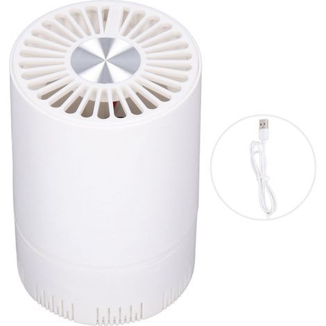 USB Desktop Air Purifier, Quiet 40 dB, Negative Ion, White – for Home, Car and Office (1/5)