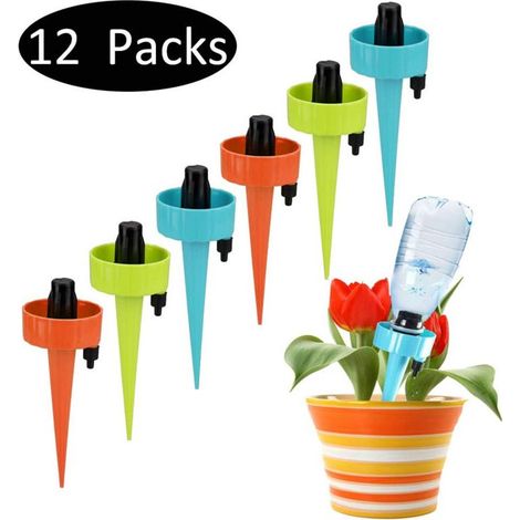 Kit de riego por goteo de 12 piezas, sistema de aspersión automático para plantas, dispositivo de riego con velocidad ajustable para plantas en maceta en el jardín, interiores y exteriores. (1/5)