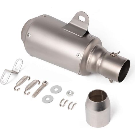 38-51mm Universal Motorcycle Silencieux D'échappement Court Compatible avec Plupart des Motos, Motos Tout-terrain, Scooters, ATV Racing Dirt Street Bike Motocross (1/5)