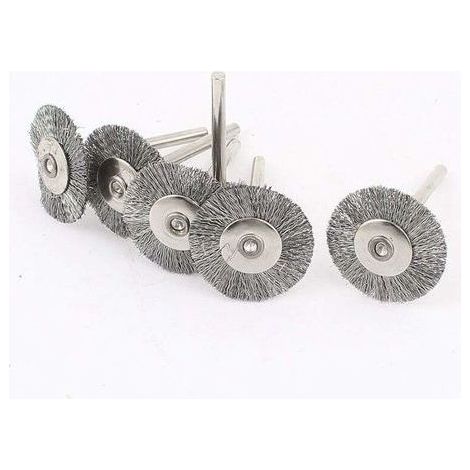 10 PCS Brosses rotatives en fil d’acier, métallique de forage brosses Dremel accessoires de outils rotatifs pour nettoyage polissage-Chrom (1/5)