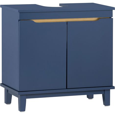 SoBuy Under Sink Cabinet Vanity Unit Navy Blue,BZR113-B