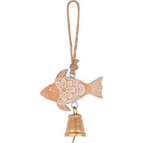Cloche à poisson décorative en métal pour style marin et nautique, accessoire idéal pour la décoration intérieure et extérieure