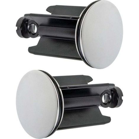 Conector universal para desagüe de lavabo Ulisem Ø 40 mm, paquete de 2, conector de latón cromado con junta de goma, tapón de altura regulable, conector de desagüe para bañera de acero inoxidable (1/4)