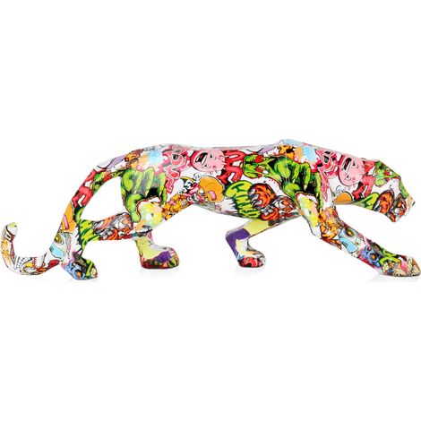 Escultura PANTERA POP ART Grande Fuerza Poder 14 x 45 x 9 cm - SpazioLuzio