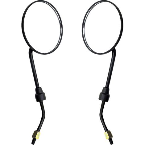 Espejos retrovisores redondos, negros y ajustables para los extremos del volante de vehículos eléctricos, motocicletas y bicicletas, 8 cm. (1/5)