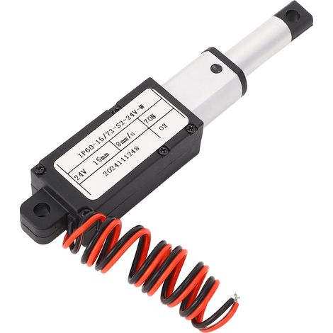 Mini actionneur linéaire 24 V CC avec interrupteur de fin de course, pour fauteuil inclinable, robot, course de 15 mm, poussée de 70 N, vitesse de 8 mm/s (1/5)