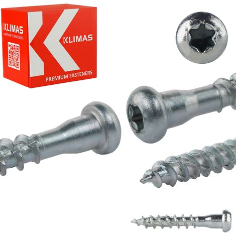 Vis à bois 5x30 mm – Acier galvanisé – Tête cylindrique TX-20 – Lot de 250 pièces – Pour fixation connecteurs menuiserie