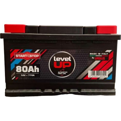 LevelUp Batteria Avviamento Auto Start e Stop 12V 80Ah 770A