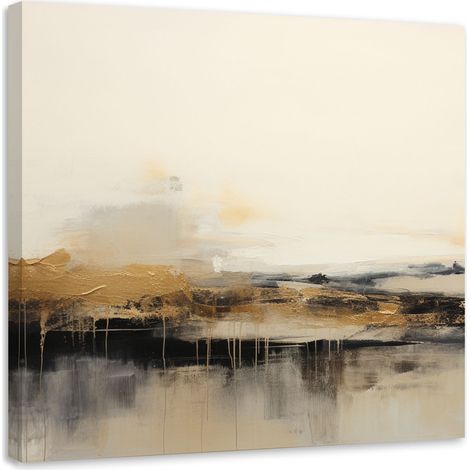Tableau déco Abstraction moderne Beige 60x60 (1/5)