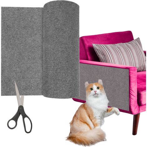 TAPPETINO TIRAGRAFFI AUTOADESIVO PER GATTI 100x40 CM GRIGIO CHIARO [M-DRAPAK5]