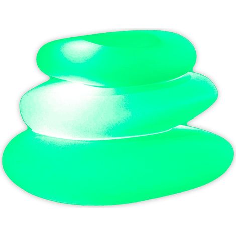 Leuchtende Lampe "Eden Bright" runde Dekorationslampe mit LED für den Außenbereich Made in Italy -Grün / Vase mit Loch / Mit Kabel (1/5)