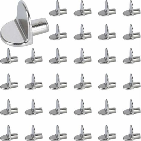 40 Stück Regalklammern, 5 mm Regalklammern, Regalstützen-Heringe, Stifte, Regalstifte, DIY-Regalstützen aus Edelstahl