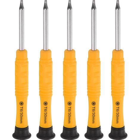 5 pièces T6 Torx Mini Tournevis 3mm Tête Torx 87mm Jaune Vert (1/5)