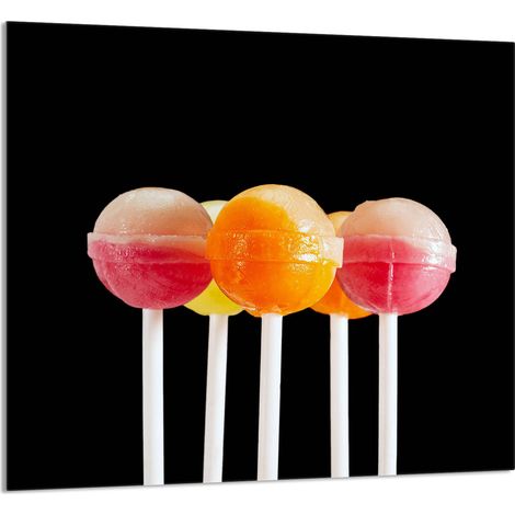 GLASPLATTE FÜR KÜCHE 65x60 Lollipops