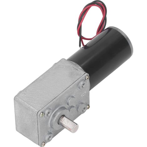 Gleichstrom-Getriebemotor, Mikro-Hochdrehmoment-Drehzahlreduzierungsturbine, 12 V, Einwellen-Selbsthemmungs-Reversier-Schneckengetriebemotor, 5 U/min (1/5)