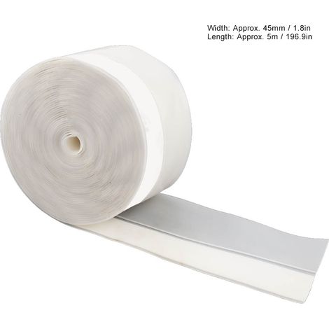 Bande d'étanchéité autocollante 5M 45mm pour portes et fenêtres, protection contre le vent, les insectes et la poussière (semi-transparente) (1/5)