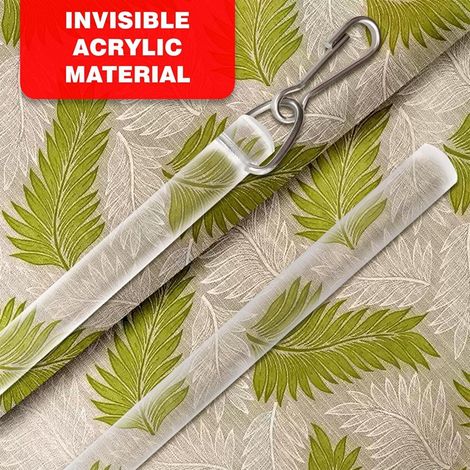 Accessoires pour rideaux 60 cm (24 pouces) Ensemble de 2 rouleaux à perles transparentes