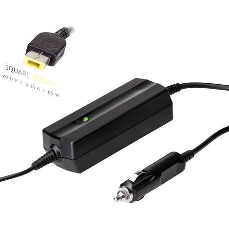 Adaptateur allume-cigare Akyga AK-ND-41 Lenovo Slim Tip 20 V 3,25 A 65 W, carré, jaune
