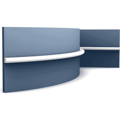 Moldura para pared Orac Decor PX209F MODERN RIBBON Moldura decorativa flexible Perfil de estuco diseño moderno blanco 2 m