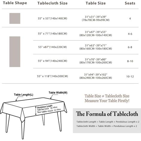 Deconovo Nappe de Table Blanche Rectangulaire 132x178 cm Imperméable Sèche Vite Linge de Table Effet Lin Rectangle Idéale pour Salle à Manger Mariage Fête, Blanc - Nappe de table - Achat