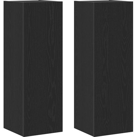 Maison Exclusive - Meuble TV mural 2 pcs Chêne noir 30,5 x 28,5 x 90 cm
