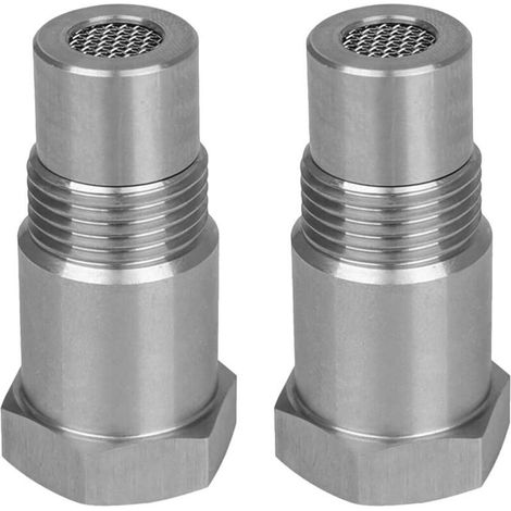 Adaptateur de filtre pour sonde lambda à oxygène, rallonges en 2 parties, sonde lambda à oxygène de 46,5 mm, rallonge de sonde lambda, adaptateur de rallonge pour sonde à oxygène automobile (paire) (1/4)