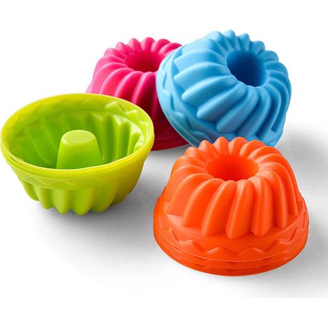 24 Moules à Mini-Gâteaux Bundt en Silicone - Pour Brioches et Cakes Individuels, Set de Moules à Pâtisserie (1/5)