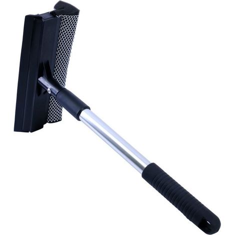 Raclette de pare-brise de voiture - avec manche extensible en aluminium - Noir - 36 à 50 cm (1/4)