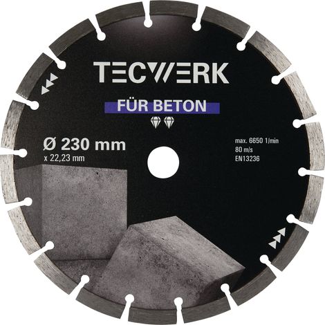 Disco  de  diamante  HORMIGÓN  D.230mm  Taladro  22,23mm  Seg.-A.38,5mm (1/2)