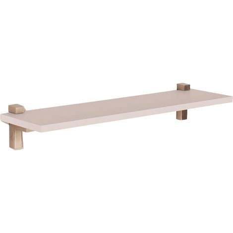 Levant 60 cm Slim Shelf with "L" Shape Bracket - Metal - L15 x W60 x H1.6 cm - White