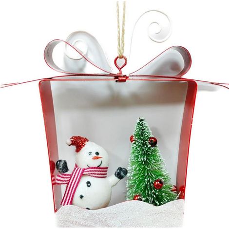 TrAdE Shop Traesio - Decorazione Natalizia Albero Di Natale Appendino Pupazzo Di Neve Dim. 12.5cm - (1/2)