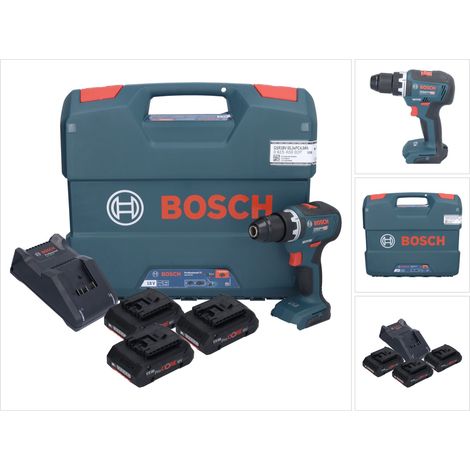 Bosch – Perceuse-visseuse sans fil 18V 55Nm – 615A5002P – Moteur Brushless – 3 batteries ProCORE 4Ah – Chargeur GAL 18V-40 – Coffret L-Case (1/10)