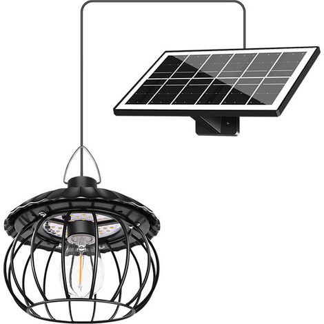 Lampe Solaire Extérieur Intérieur avec Télécommande pour Gardin Terrasse Balcon Pavillon 14.5x18cm (1/5)