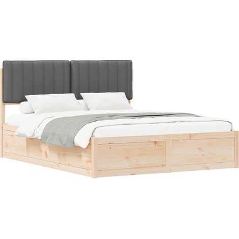 Maison Exclusive - Estructura de Cama con Cabecera Tapizada Gris (1/5)