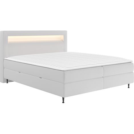 Lit boxspring ComfiDream Celara, Soft 017, Continental, Double, 180x200, Faux cuir, Disponible, 187x212x116cm, LED: Disponible (1/5)