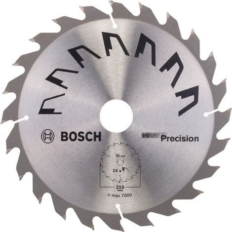 Kreissägeblatt PRECISION D= 210 mm, Bohrung= 30 mm, Z= 24 (1/5)