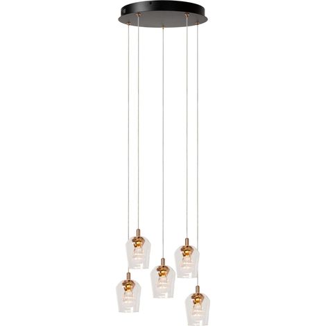 Lampe pendante unique Berliane Round 5 lumières - 00430/21/60 (1/3)