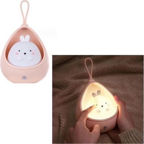 Online Store - Veilleuse Bébé,veilleuse en forme de lapin,veilleuse enfant avec capteur à Induction,Veilleuse de couloir avec corde suspendre,rose (1/4)
