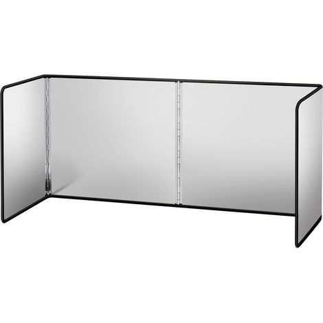Plaque Anti Projection Cuisine Pliable Protection D'écran Anti-éclaboussures, Cuisine Cuisson Plaque Baffle Facile à Nettoyer ustensiles de Cuisine, L, Argenté (1/5)
