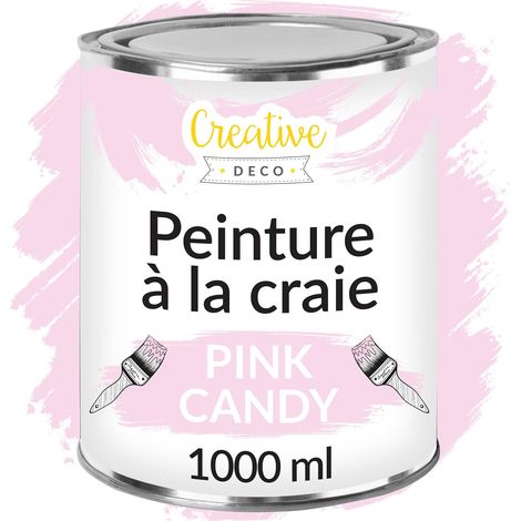 Peinture à la Craie Rose 1L Mat et Lavable pour Meuble Bois (1/5)