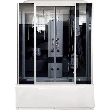 doccia idromassaggio decor bagno "demetra" con sedile 150x85x210 cm
