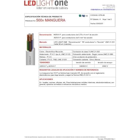 Cable H05VV-F Tuyau 3x0,75mm 25m Noir Câbles pour installations fixes et mobiles dans les locaux domestiques et de bureaux (1/3)