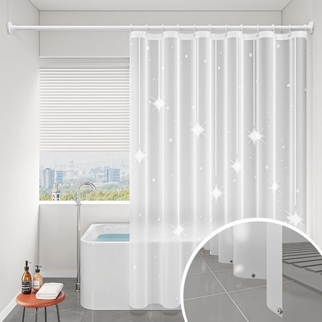 Rideau De Douche - EVA - 180 X 150 Cm - Imperméable - Pour Salle De Bain Et Dortoir - 1 Pièce (1/5)