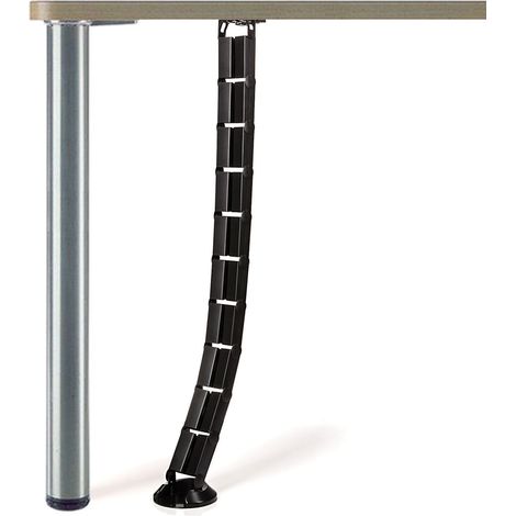 Schreibtisch-Kabelkanal eckig 62 x 25 mm schwarz (1/2)