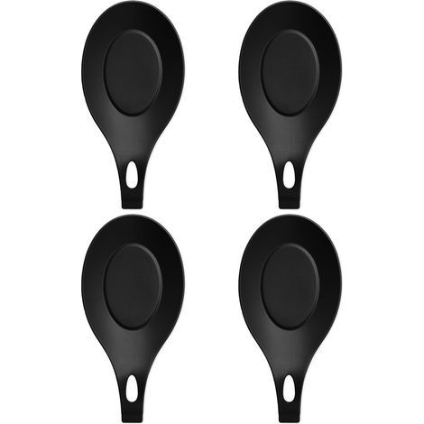 Spoon Rest - Food-Grade Silicone - Heat Resistant Up To 230°C - Non-Slip Base - For Kitchen Counter And Stovetop - Pack Of 4 (1/4)