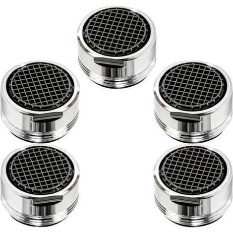 PC M24 Wasserhahn-Luftsprudler aus verchromtem Messing – Wassersparend mit Kalkfilter – Spart bis zu 60 % Wasser und Energie – Wasserdurchflussrate 5 l/min