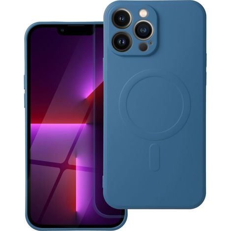 Custodia Mag Cover in silicone per iPhone 13 Pro Max, blu (1/5)