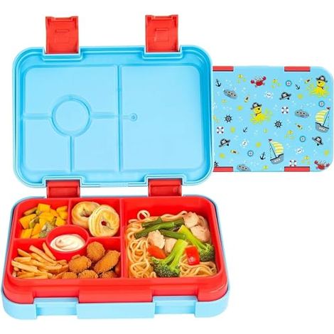 Bento-Box für Erwachsene mit 5 separaten Fächern, auslaufsicher und BPA-frei, ideal für das tägliche Mittagessen, Snacks und Reisen
