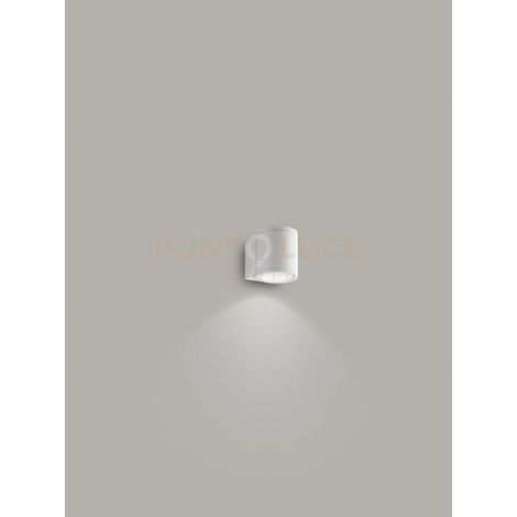 QUARONDO Applique alluminio tondo colore bianco per esterni attacco GU10